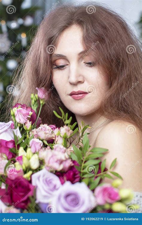 Vertical Portrait Of A Beautiful Long Haired Woman Stock Image Image