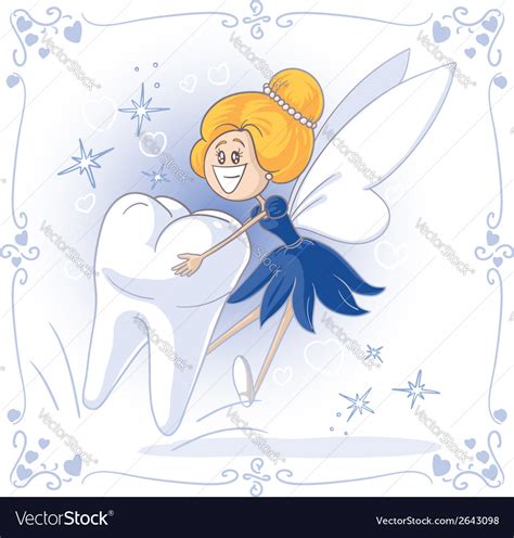 Tooth Fairy Cartoon Royalty Free Vector Image Vectorstock
