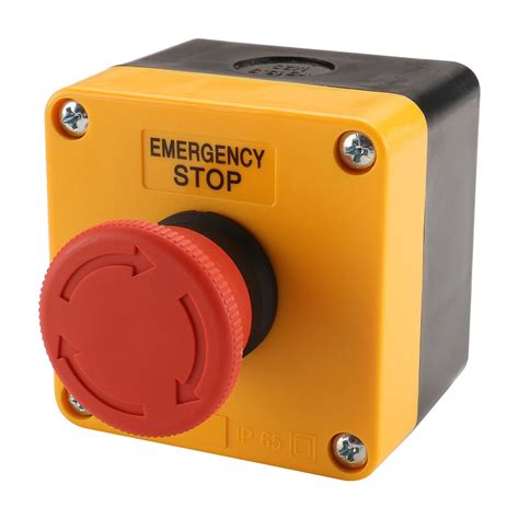 Buy Baomain Red Sign Emergency Stop Switch Push Button Weatherproof