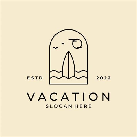 2600 Beach Vacation Logo Stock Illustrations Royalty Free Vector