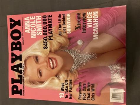 Playboy Magazine February Anna Nicole Smith Vince Mcmahon