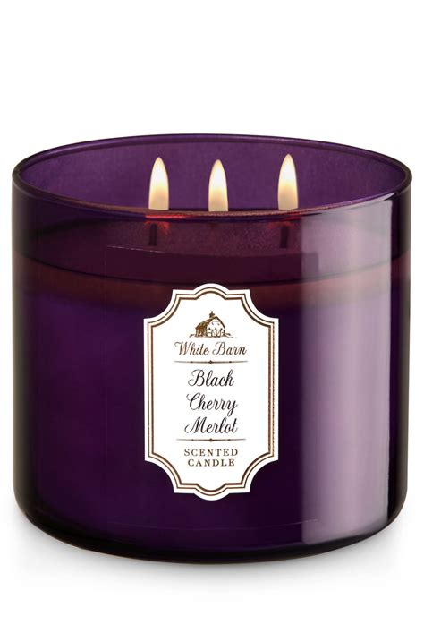 Black Cherry Merlot 3 Wick Candle Home Fragrance 1037181 Bath And Body Works Candles