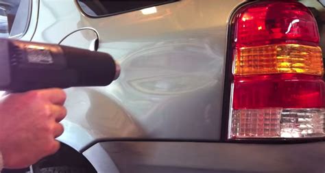 If you have a dent in your car's or truck's bumper, you can remove it and apply boiling water to make it easier to push the dent out of the plastic. DIY Paintless Dent Removal With A Hair Dryer and Can Of ...