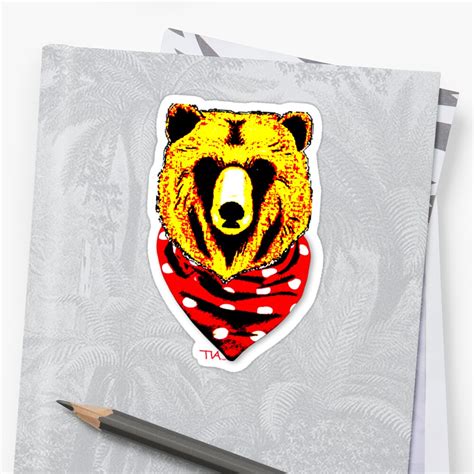 Available in a range of colours and styles for men, women, and everyone. "Gangsta Bear Baby " Sticker by tiaknight | Redbubble