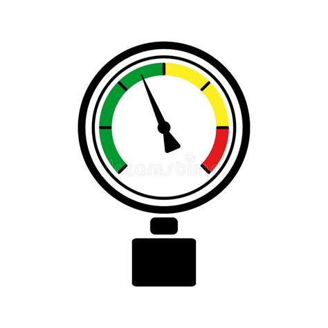 Vector Pressure Gauge Icon Isolated Stock Vector Illustration Of