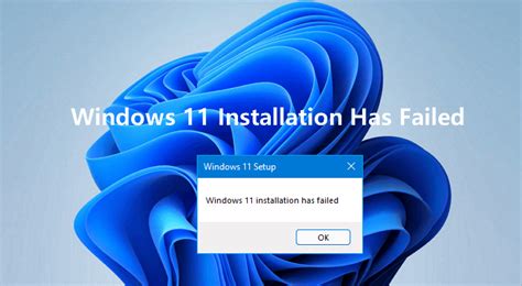 Windows Installation Has Failed Error