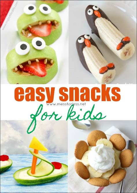 Easy Snacks for Kids | Easy snacks for kids, Fun snacks ...