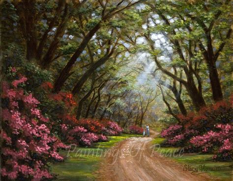 Path Landscape Painting Flower Landscape By Paintingsofpeace