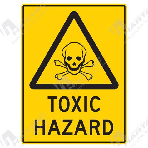 Warning Signs Stickers Warning Sign Toxic Hazard Company Name Hartac Australia