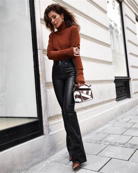 13 Fall Leather Pants Outfits That Are So Chic Part 2