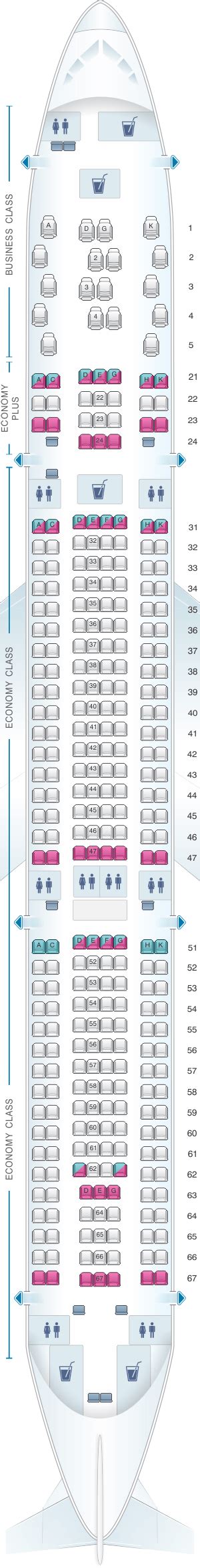 Philippine Airlines Airbus A330 Seat Map