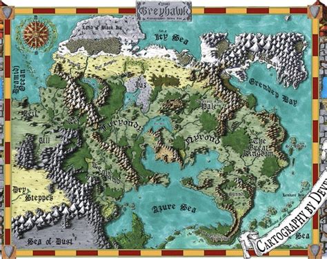 Dandd General Greyhawk Map By Deven Rue En World Tabletop Rpg News