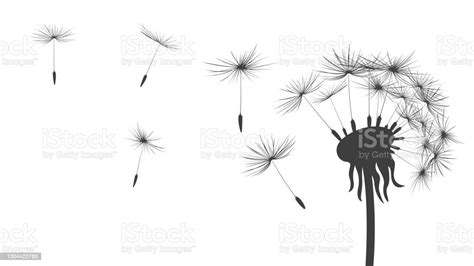 Silhouette Of A Dandelion Stock Illustration Download Image Now Istock