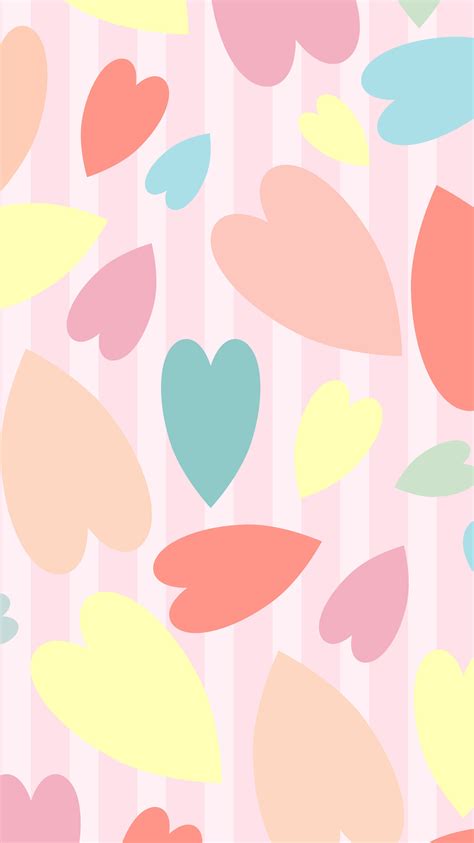 Phone Wallpaper Pastel Hearts Fondos De Pantalla De Iphone Iphone