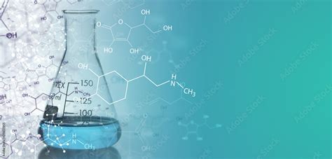 Foto Stock Molecole Chimica Fisica Sfondo Adobe Stock