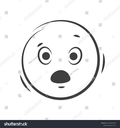 Surprised Emoticon Shocked Emoticon Emoji Icon Stock Vector Royalty