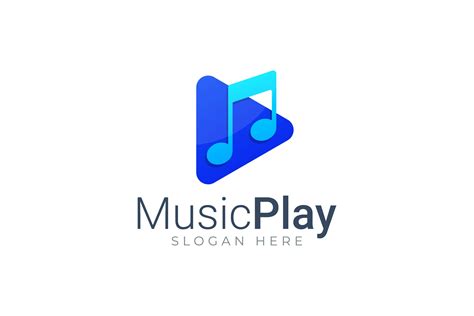 Music Play Logo Illustrator Templates Creative Market