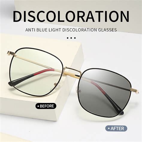 Wss Photochromic Anti Radiation Eyeglass Metal Computer Glasses Anti Rad Eyeglasses For Woman