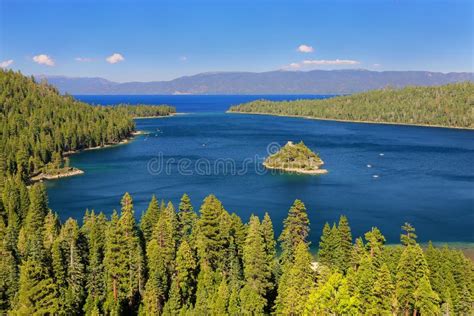 Fannette Island In Emerald Bay At Lake Tahoe California Usa Stock