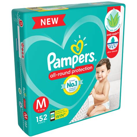 Pampers All Round Protection Diaper Pants Medium 76 Count