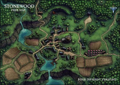 Stonewood Caeora Fantasy City Map Village Map Fantasy World Map
