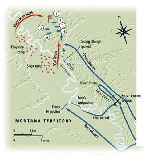 Battle Of Little Bighorn Map