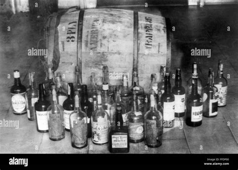 Confiscated Whiskey 1920s Nbottles And Keg Of Whiskey Confiscated