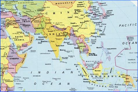 World Map Of Far East Map Of World
