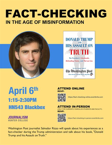 A Conversation With Sal Rizzo Washington Post Reporter Coming To Hunter April 6th Hunter