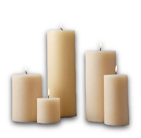 White Beeswax Candles 100 Pillar Candles Church Candles