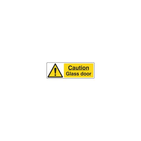 Caution Glass Door Sign Landscape