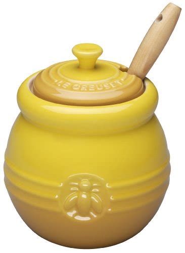 Le Creuset Stoneware Honey Pot With Silicone Dipper 16 Oz Dijon Pricepulse