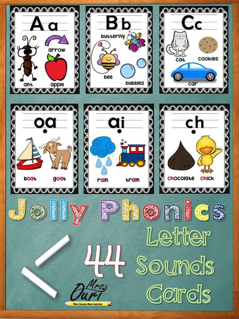 44 Letter Sounds Posters Black And White Background From Mrs Ouri