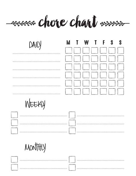 Create A Free Printable Chore Chart Printable Templates
