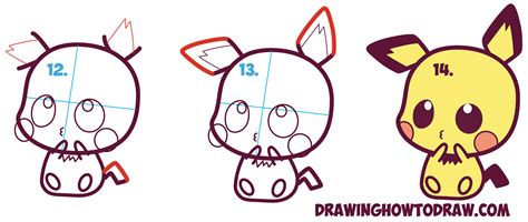 Our easy tutorials all come with a super handy directed drawing printable and are perfect for all ages. How to Draw Cute / Kawaii / Chibi Pichu from Pokemon in Easy Step by Step Drawing Tutorial for ...