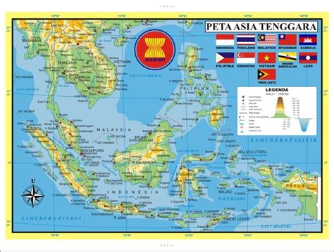 Sebagian besar wilayah asia tenggara berada di zona iklim tropis, hanya negara myanmar yang sebagian kecil wilayahnya (bagian utara) masuk dalam zona iklim subtropis. Jual File Vector PETA ASEAN & INDONESIA di lapak Aris ...