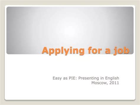 Ppt Applying For A Job Powerpoint Presentation Free Download Id