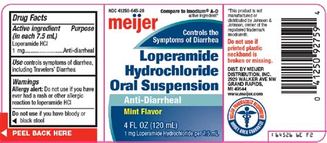 Buy Loperamide Hcl Loperamide Hydrochloride 1 Mg75ml Meijer