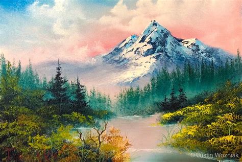Mountain Stream Painting By Justin Wozniak Pixels