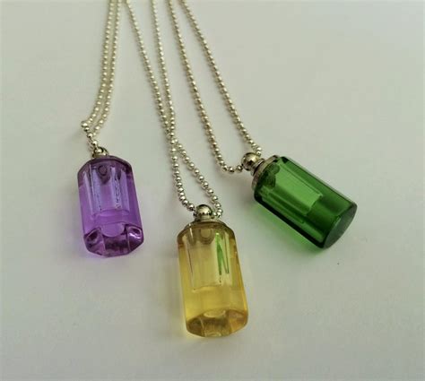 Glass Vial Necklace Memory Necklace Fillable Glass Bottle