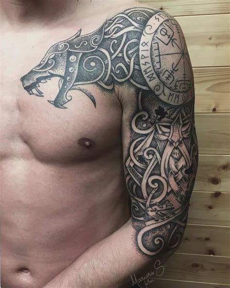 Mystical Norse Tattoos With Celtic Dragon Sleeve Celtic Dragon