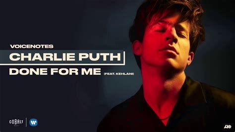 Charlie Puth Ft Kehlani Done For Me Vocals Only YouTube