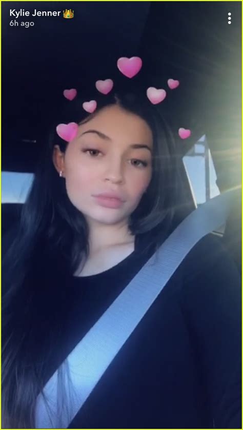 Pregnant Kylie Jenners Barely There Baby Bump Is Seen In New Snapchat