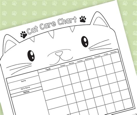 5 Easy Cat Chores For Kids With A Free Printable Chore Chart Sunny