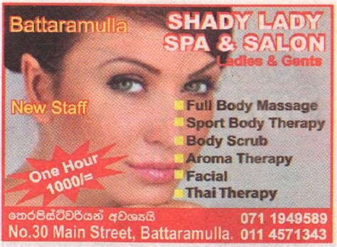 Shady Lady Spa And Salon Battaramulla Colombofun