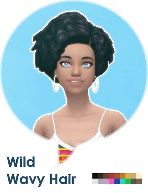 Wild Wavy Hair By Leh Gaming Sims 4 Panda Cc