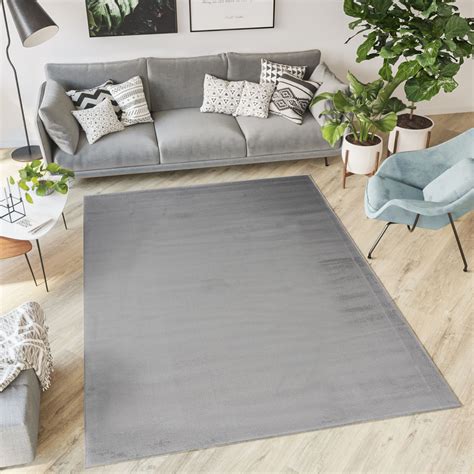 Grey Small Extra Large Plain Area Rug For Bedroom Living Room Non Shed