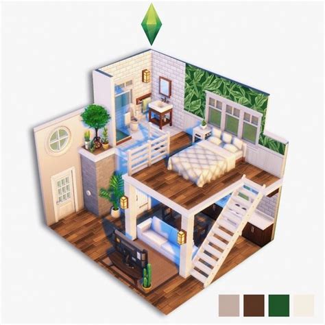 Pin By Daniela Semenchikova On Симс Sims 4 Loft Sims 4 House Design