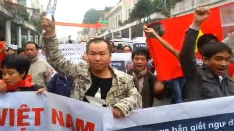 Rare Anti China Protests In Vietnam Bbc News
