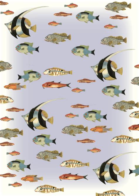 SIMPLY CRAFTS: Sea Fish (Blue) - Backing Paper - click to enlarge | Papier